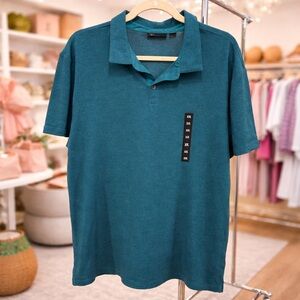 Marc Anthony Teal Polo Shirt XXL Short Sleeve Classic Fit NWOT